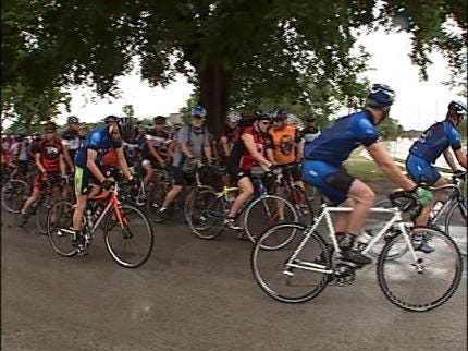 Cyclists Ride To Honor Fallen Friends