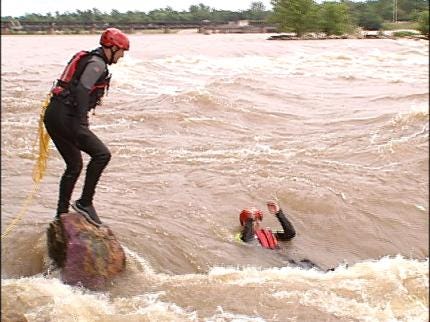 Jenks Firefighters Train For Swift-Water Rescues