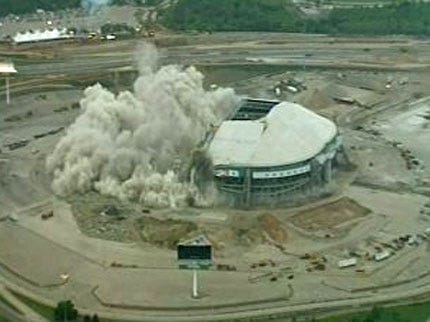 Tulsa Company Brings Down Texas Stadium