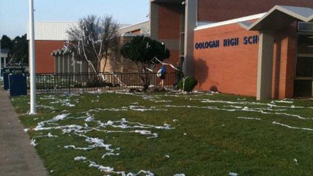 Senior Prank Leaves Mark At Oologah High School Senior Prank Leaves Mark At Oologah High School