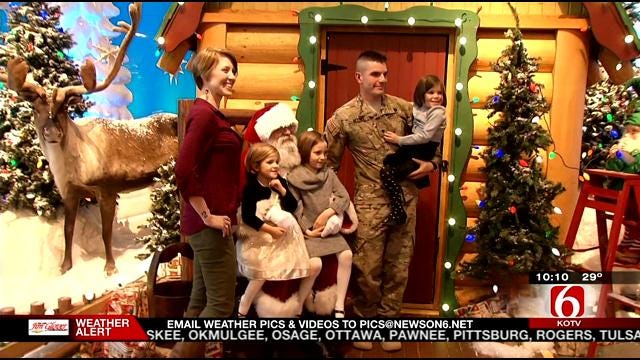 Returning Soldier Surprises Daughters At Broken Arrow Bass Pro