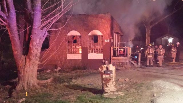 Firefighters Battle Flames At West Tulsa Home