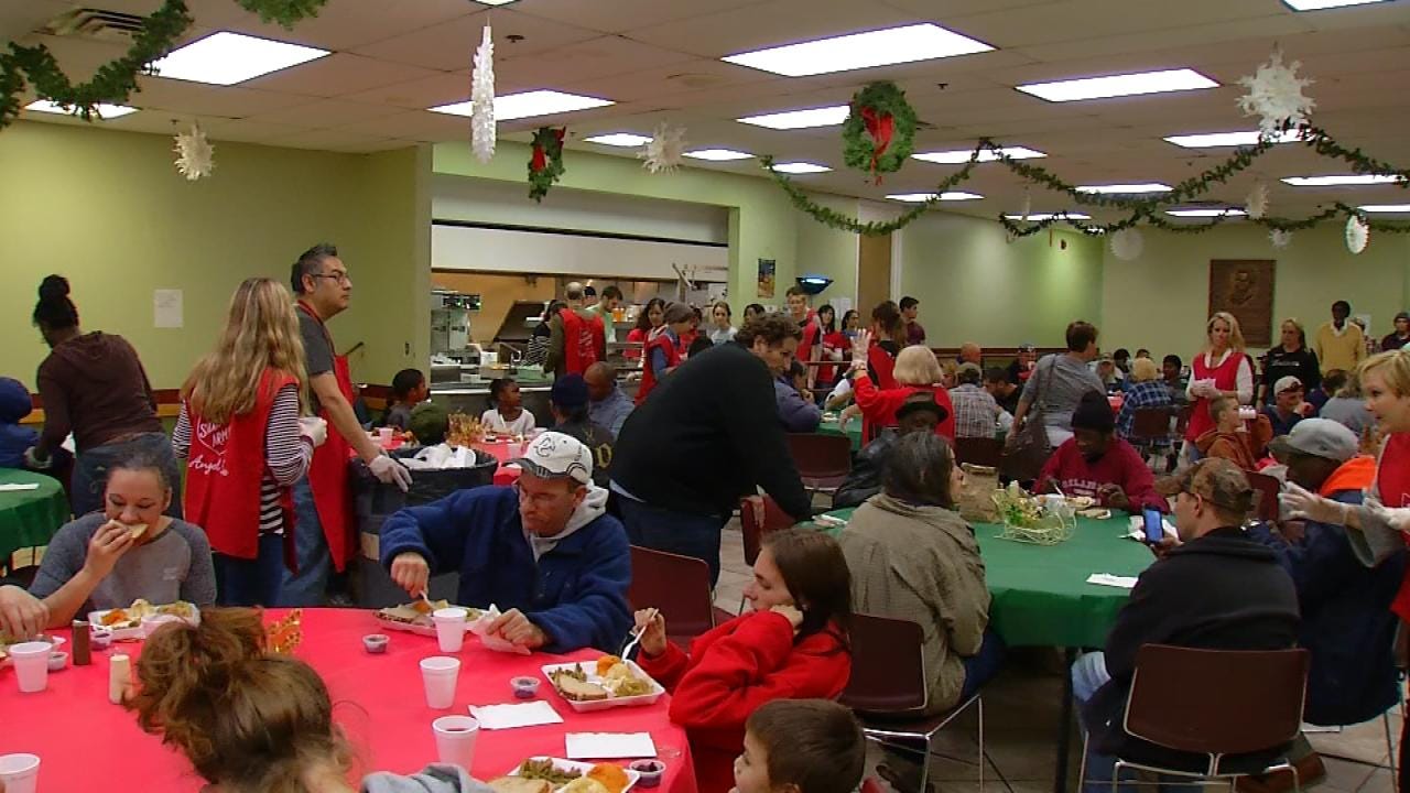Salvation Army Provides Christmas Eve Dinner For Over 500 People