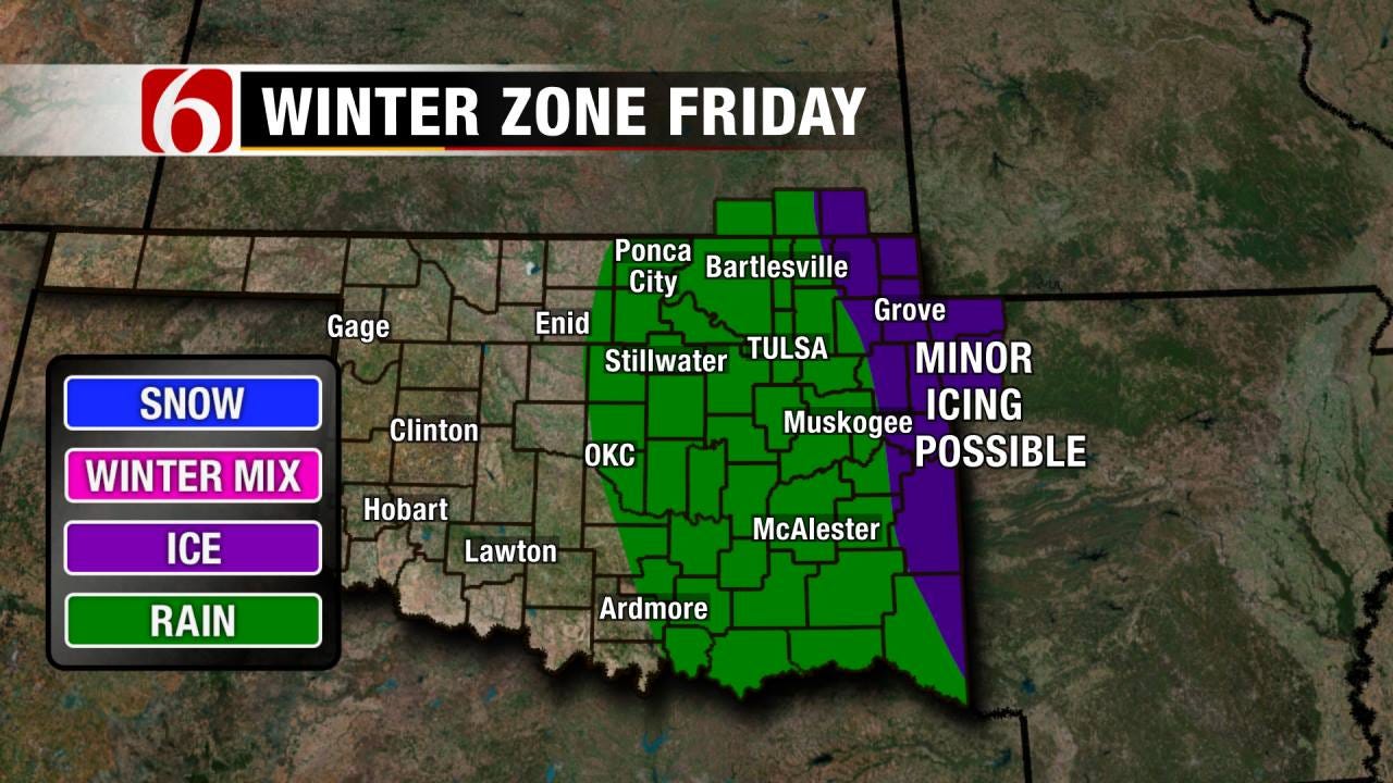 Freezing Drizzle Possible For Northeast Oklahoma