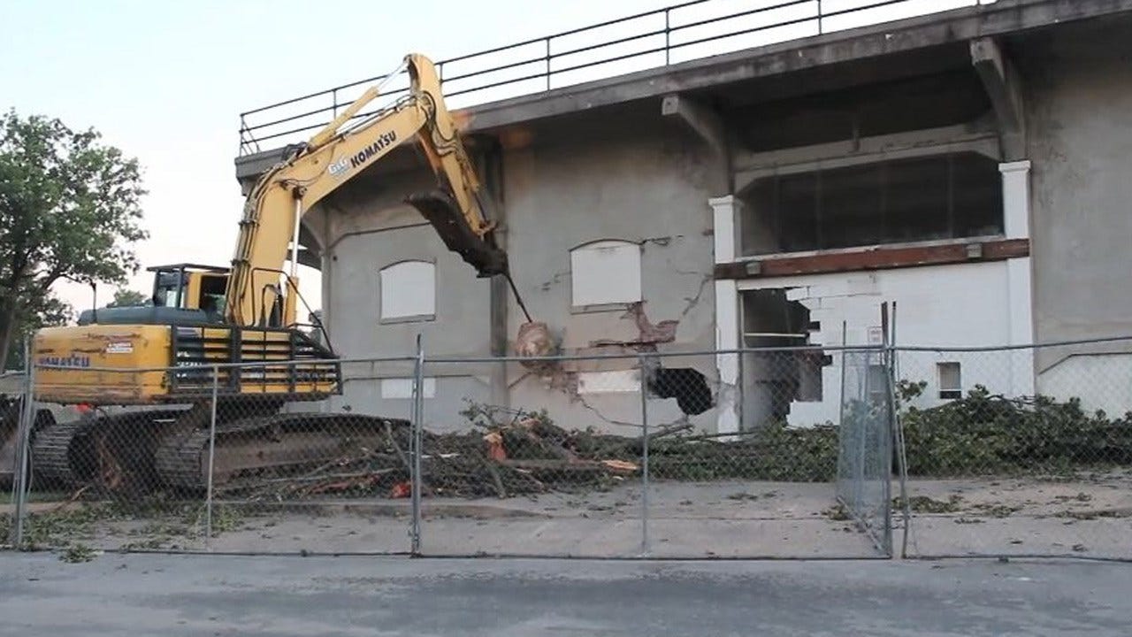 Historic Grandstand Torn Down In Independence, Kansas