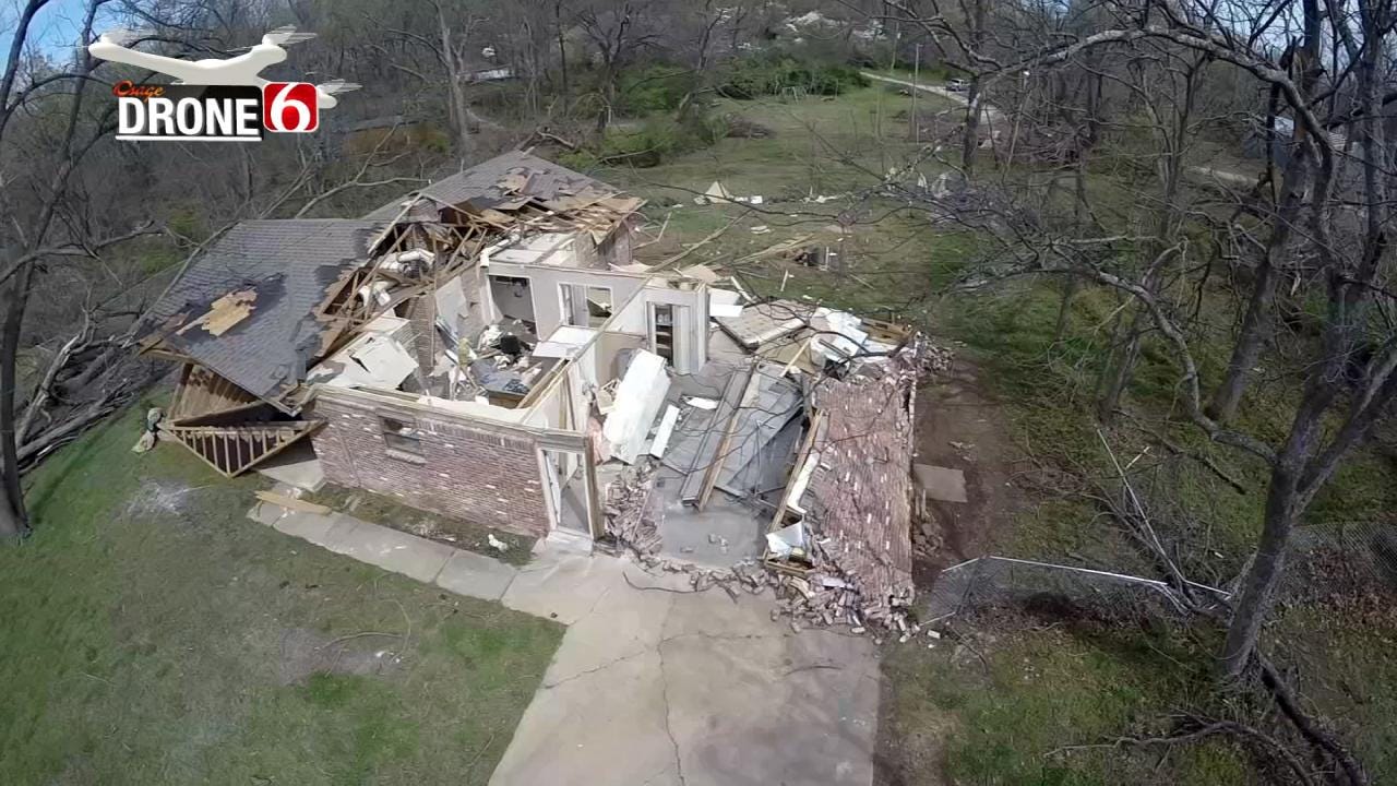 DRONE 6 Video Of Claremore Tornado Damage