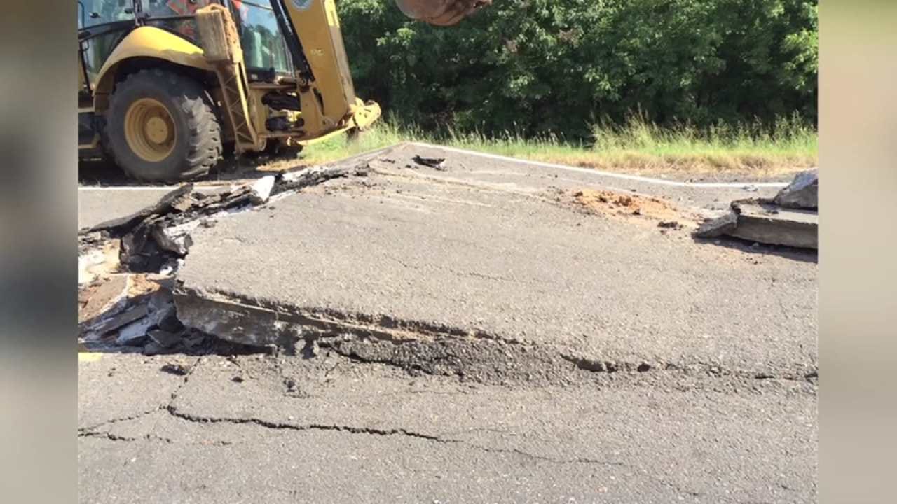 Heat Causes Sequoyah County Highway To Buckle