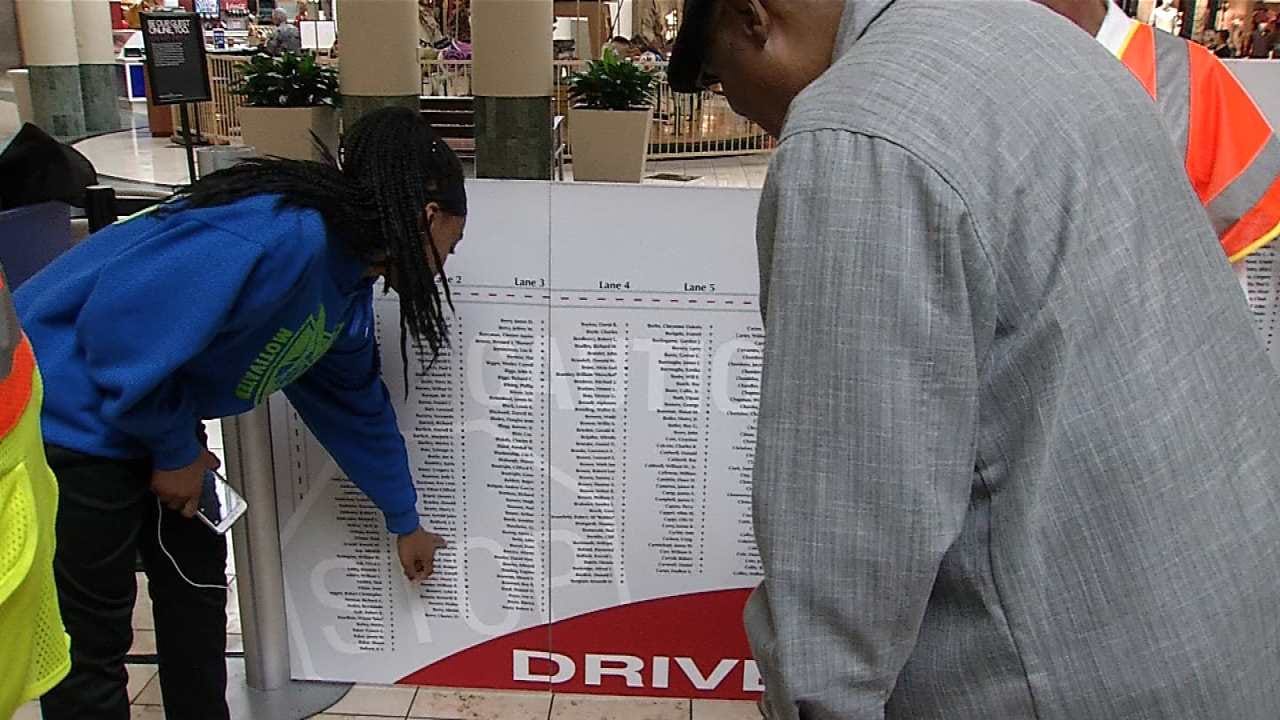 Memorial Displayed At Tulsa Mall For Work Zone Fatalities
