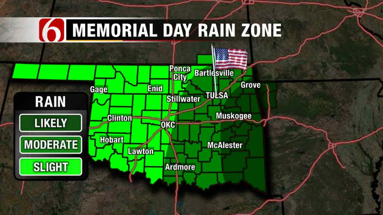 Chance Of Storms Moving Into Green Country For Memorial Day