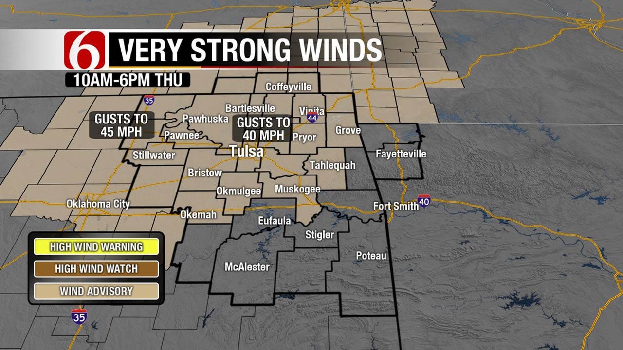 Very Windy Day Across Eastern Oklahoma