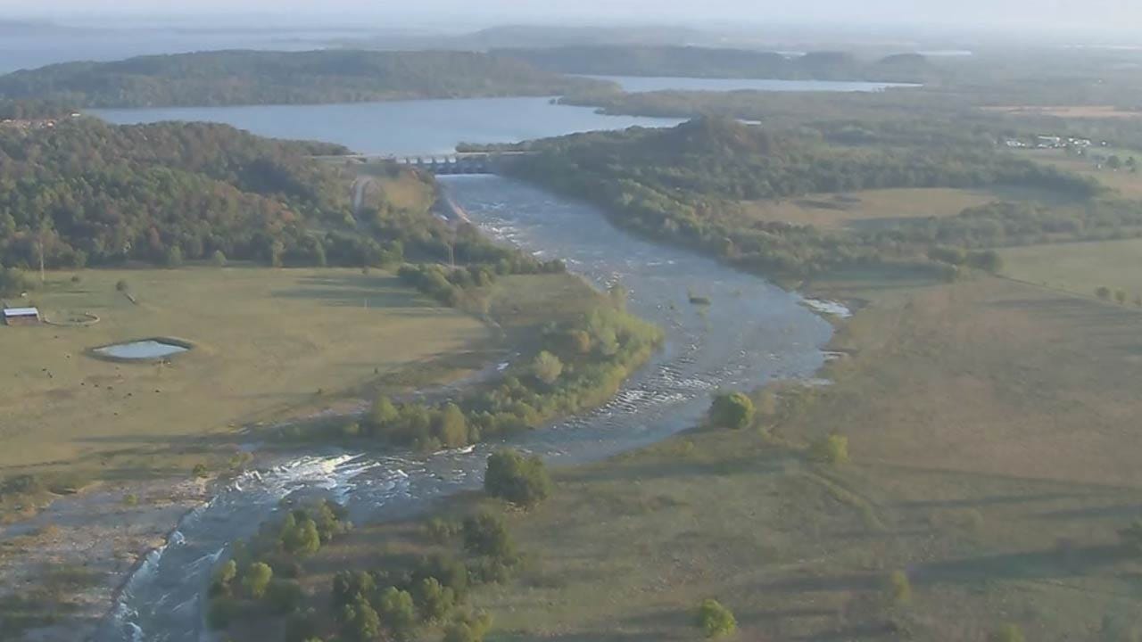 Spillway Gates Open At Lake Oologah