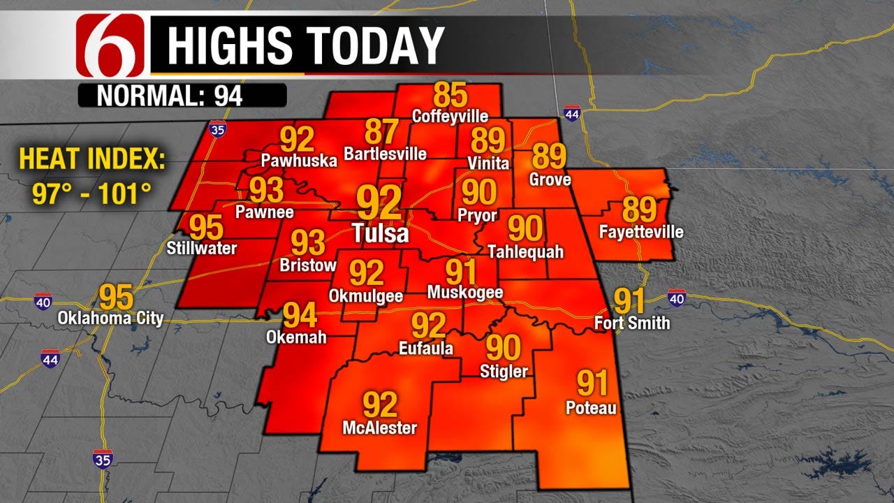 Warm, Muggy With Chance Of Rain Across Eastern Oklahoma