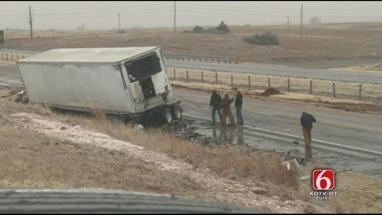 OHP Driver Killed In Semi Truck Crash Near Weatherford