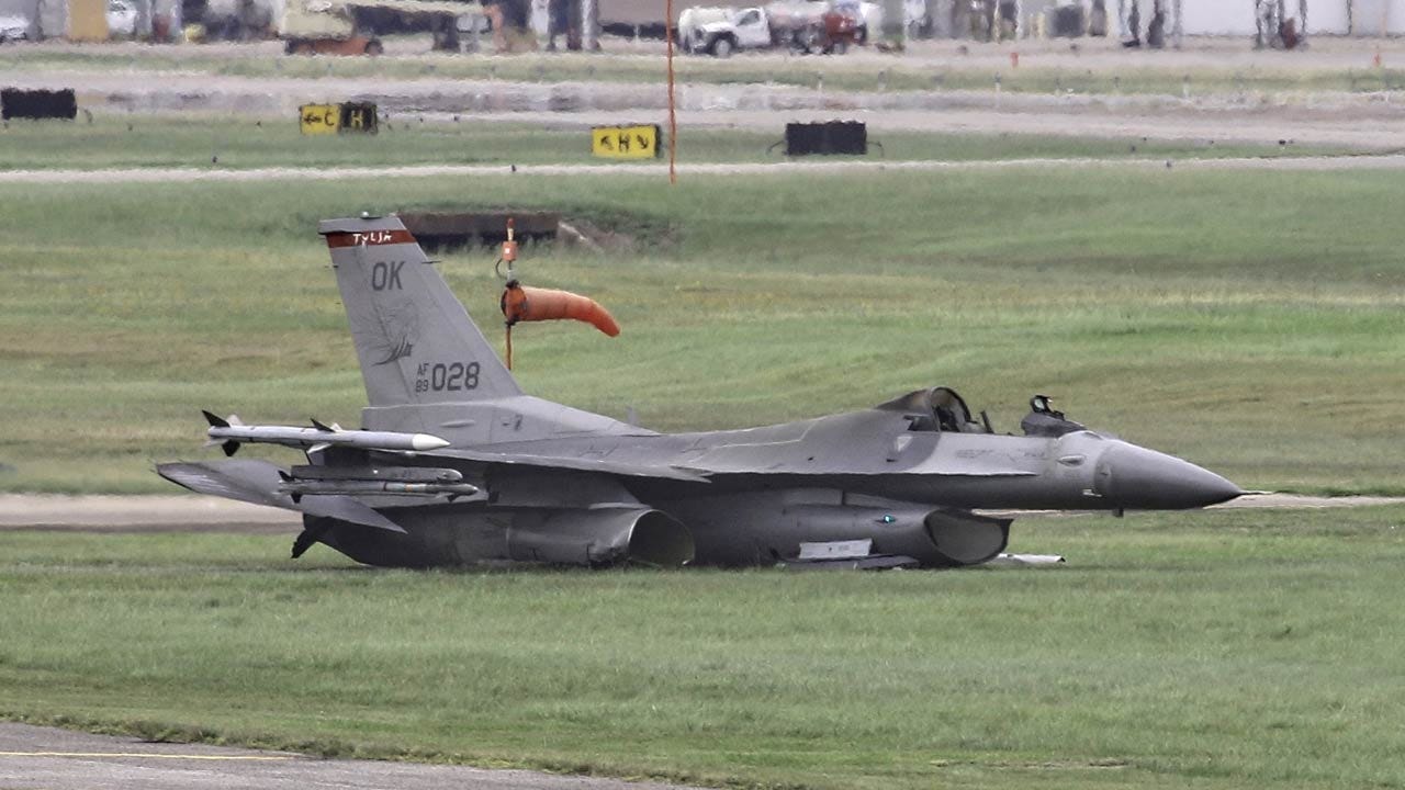 Pilot OK After F16 With Tulsa Ties Crashes In Houston
