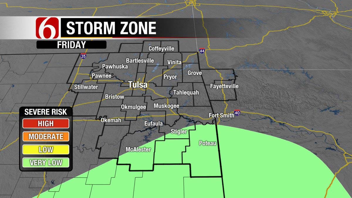 Threat Of Severe Weather, Storms Across Eastern Oklahoma