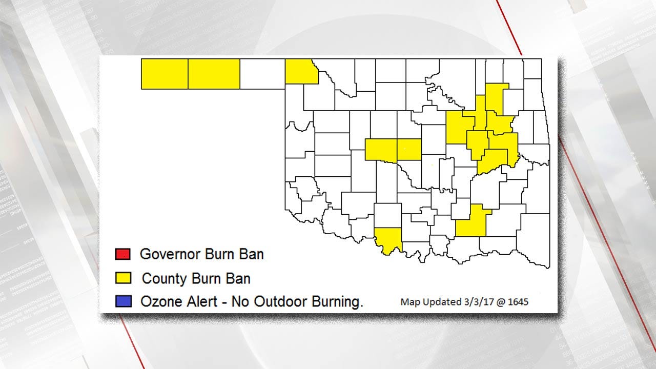 Seven Eastern Oklahoma Counties Under Burn Bans