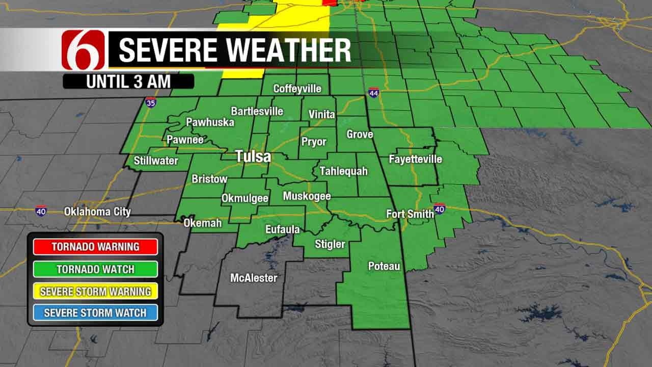 Severe Weather, Tornado Warnings, Threaten Northeastern OK