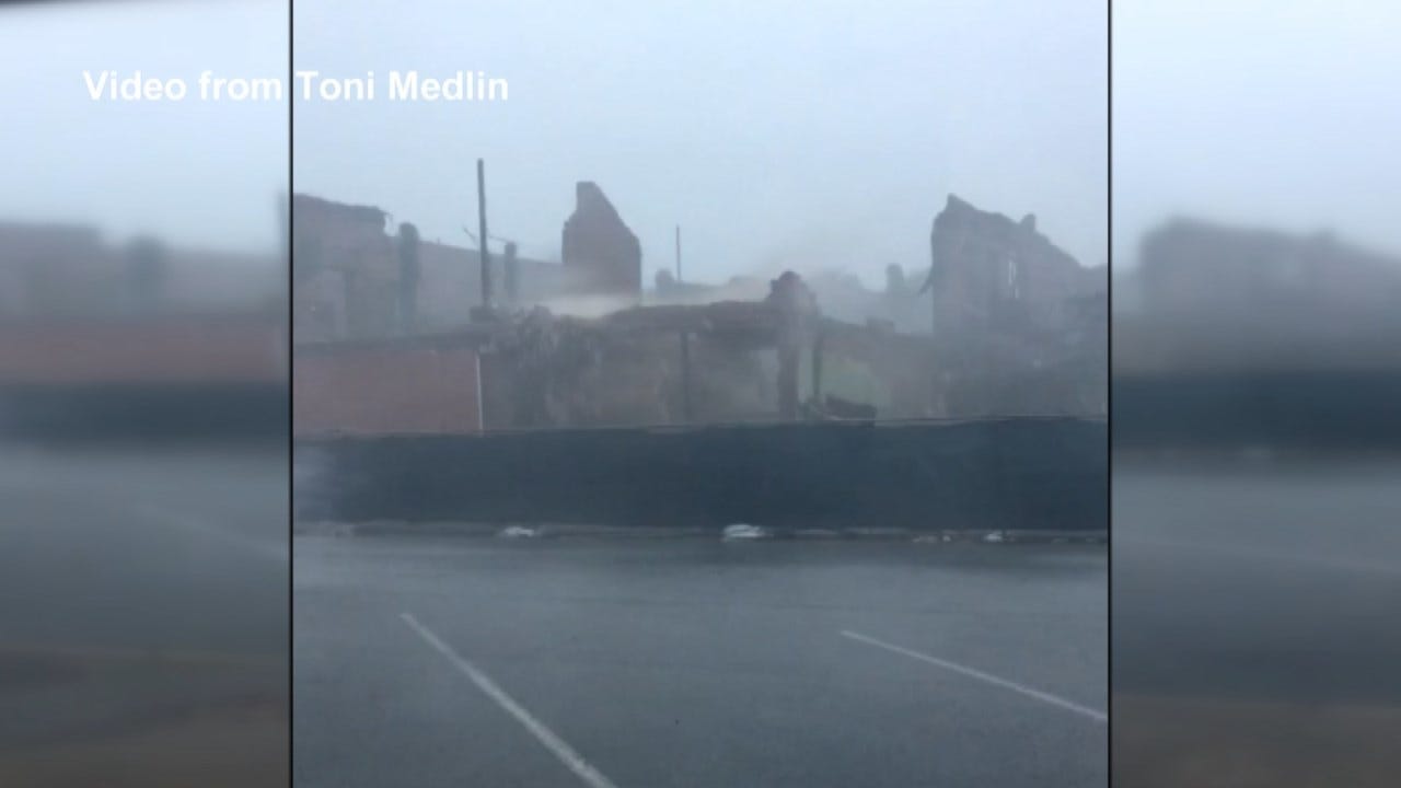Wagoner Wall Knocked Down By Wind A 'Blessing In Disguise'