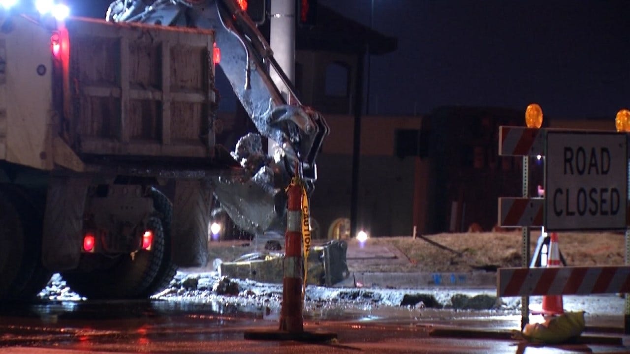 Pair Of Tulsa Water Main Breaks Impacting Traffic