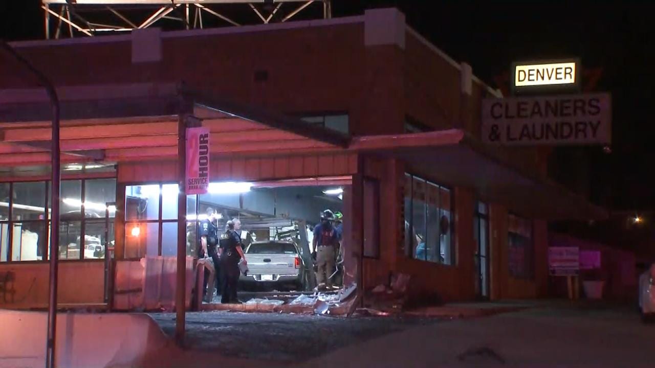 Tulsa Dry Cleaning Business Damaged In Pickup Crash