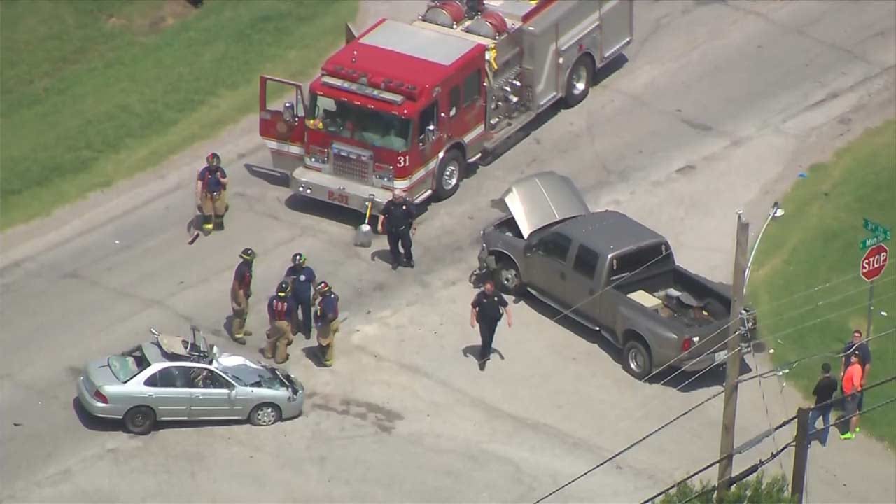 Woman Recovering After Being Cut Out Of Car Following Tulsa Wreck