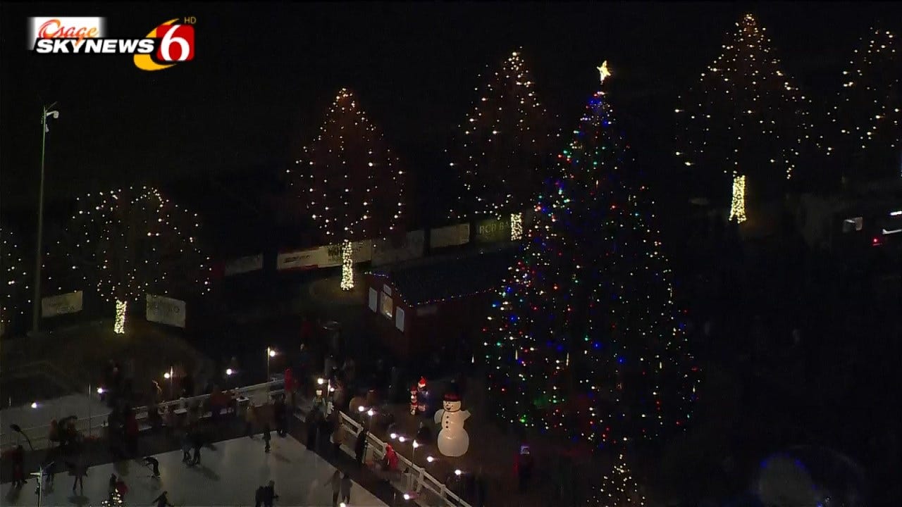 Christmas Lights Turned On At Claremore's West Bend Winterland
