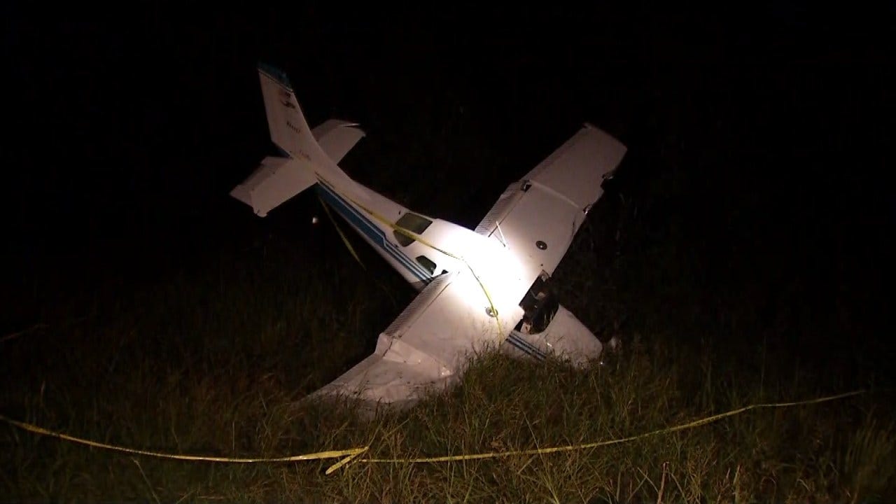 OHP Pilot Suffers Cut On Head When Airplane Crashes In Wagoner Co.