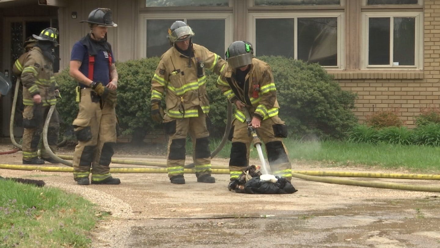 Tulsa Family Cleaning Up After Fire Nearly Destroys Home