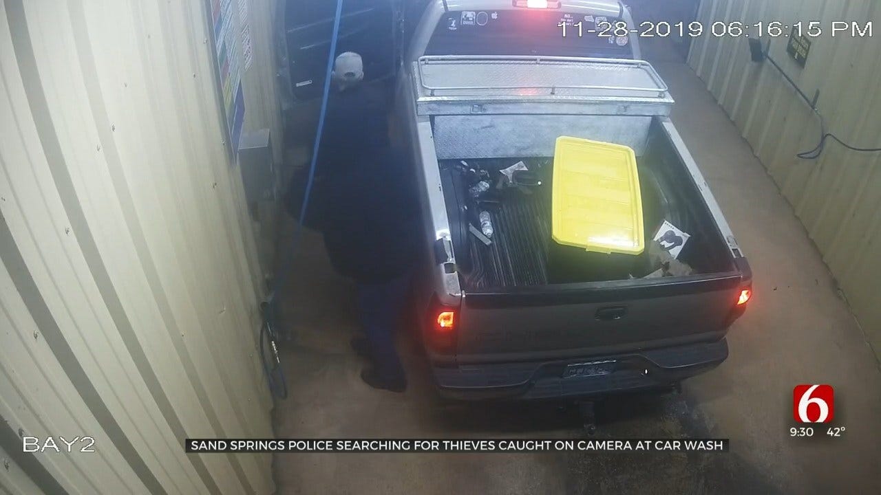 Sand Springs Police Searching For Suspects Caught On Camera Breaking Into Car Wash
