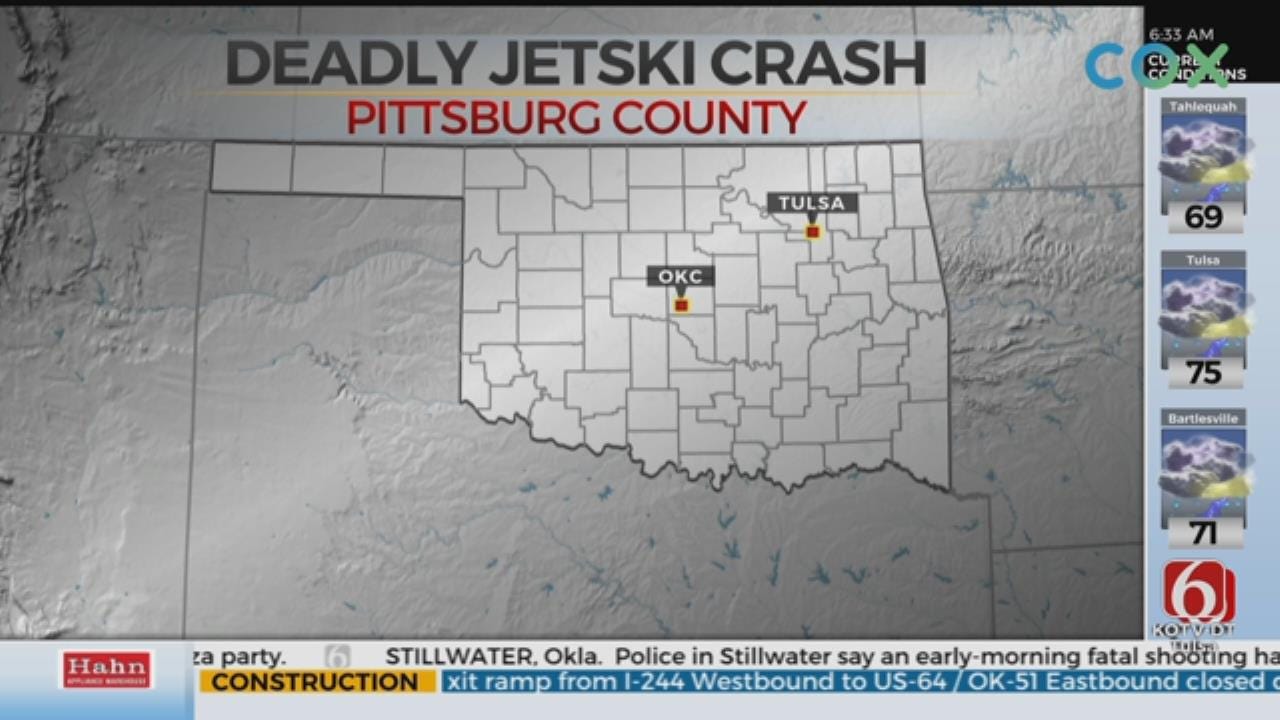 Man Killed In Jet Ski Crash On Lake Eufaula