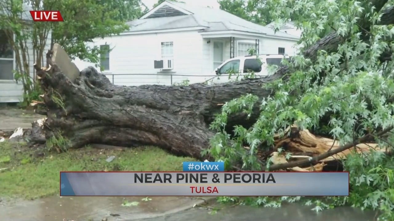 Tulsa Man Injured When Tree Falls On House During Storm