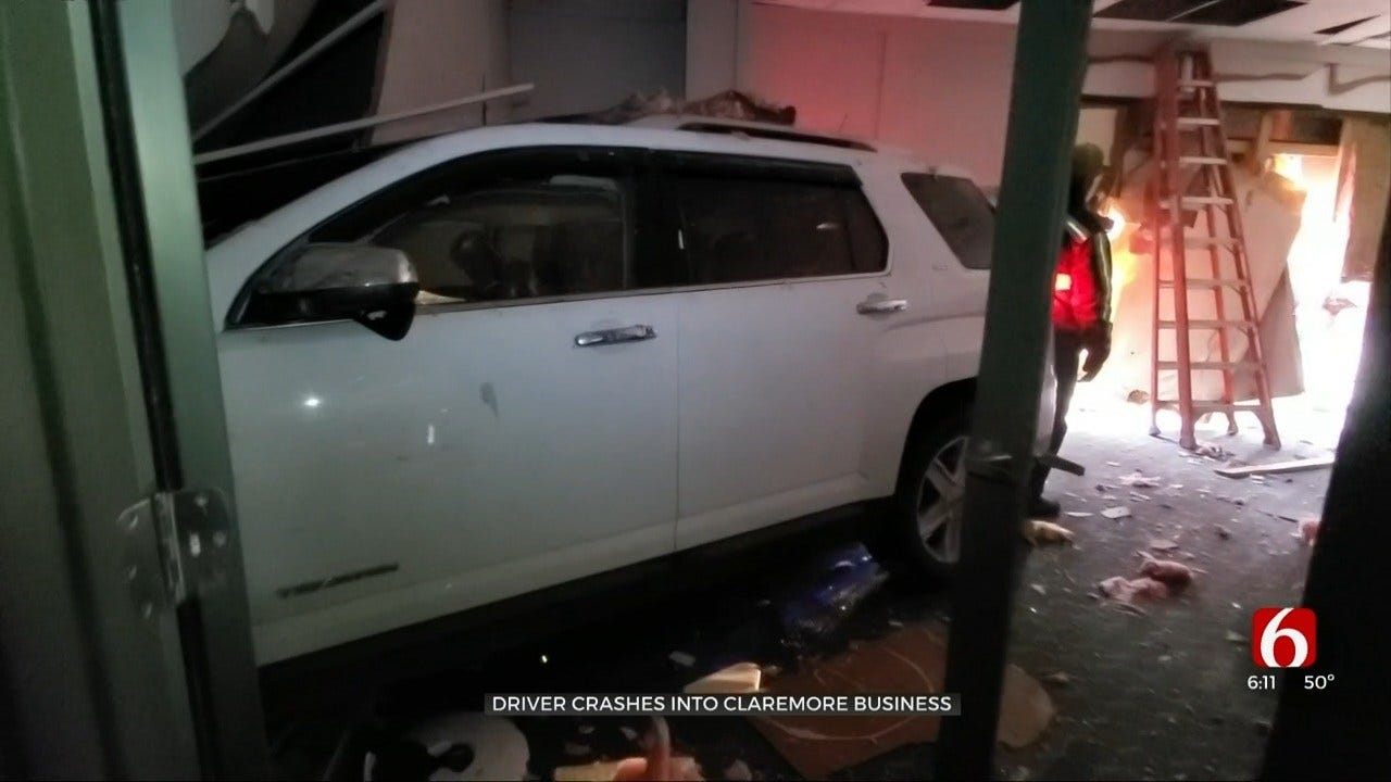 Driver Crashes Into Claremore's Pixley Lumber