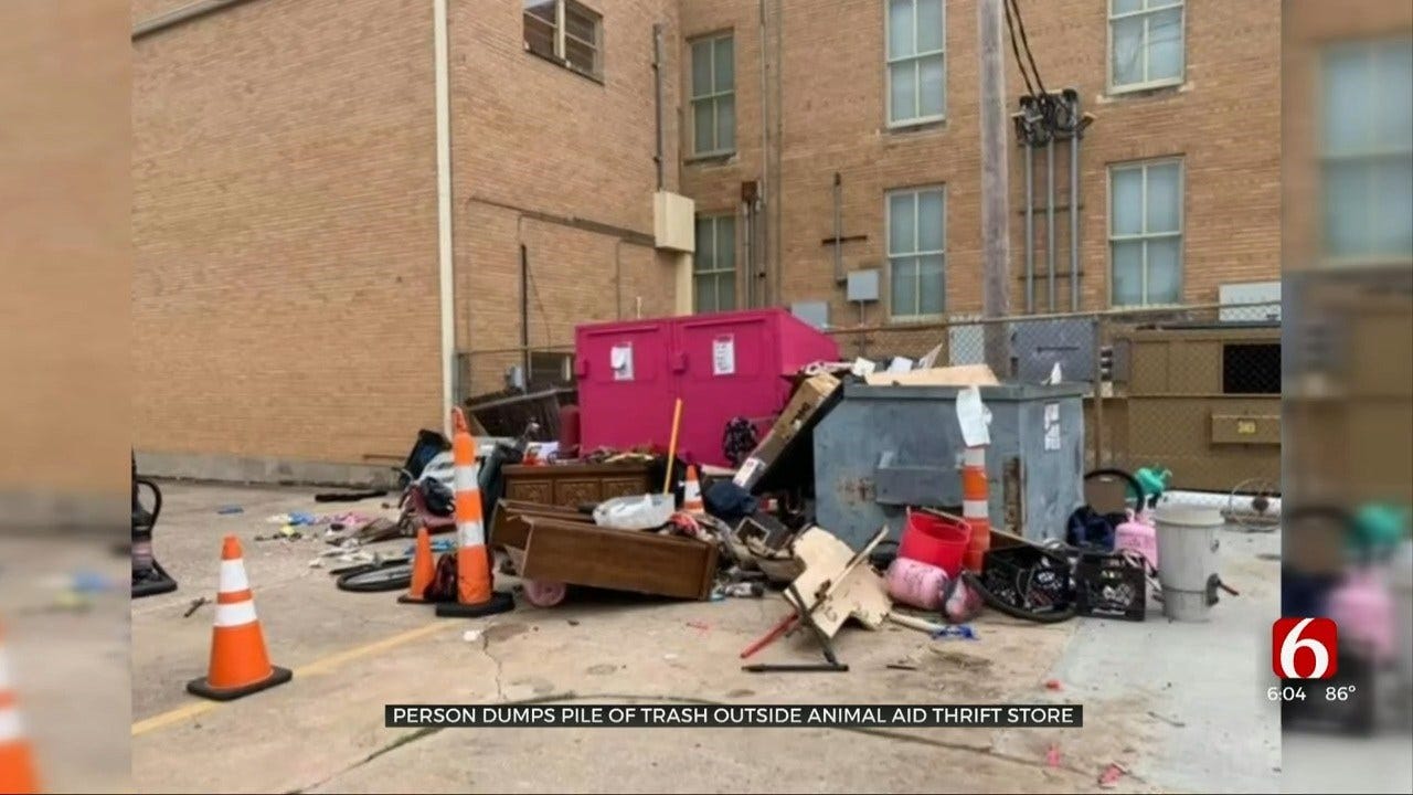 Tulsa Nonprofit Animal Aid Finds RoachInfested Garbage In Parking Lot