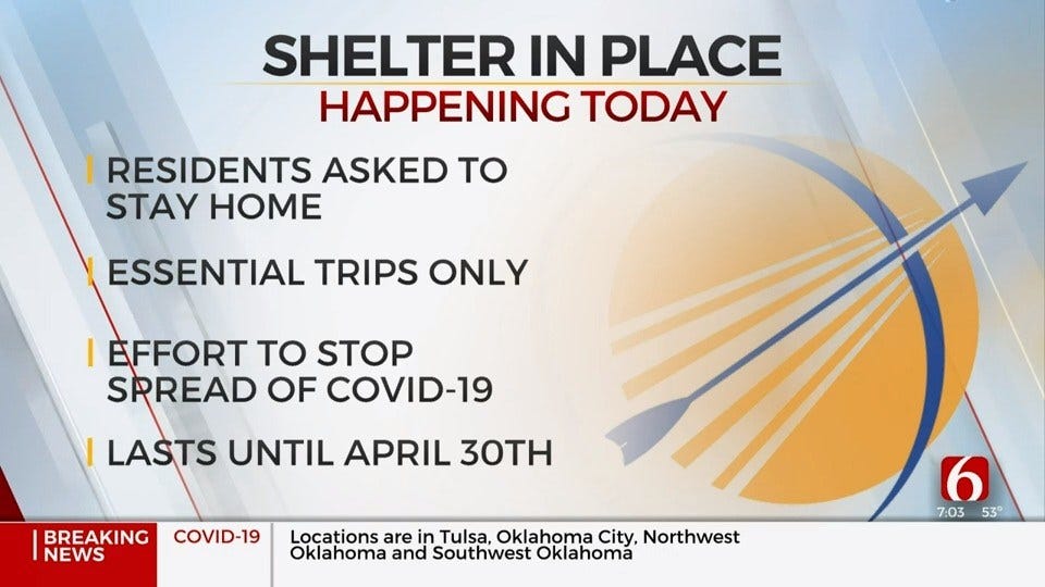 Broken Arrow Shelter In Place Order Begins Wednesday