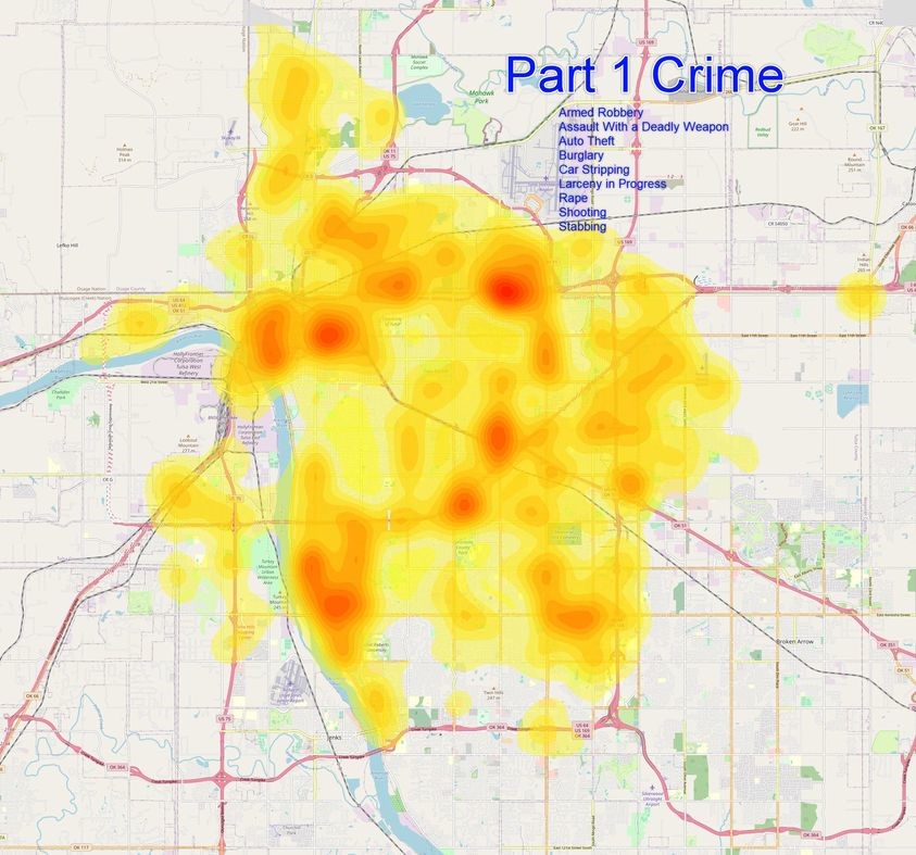 Police Release Map Detailing Serious Crimes Around Tulsa police-release-map-detailing-serious-crimes-around-tulsa