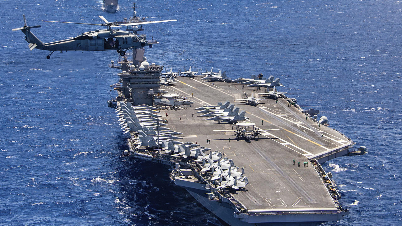 Pilot Ejects Before US Combat Jet Crashes Into Aircraft Carrier In