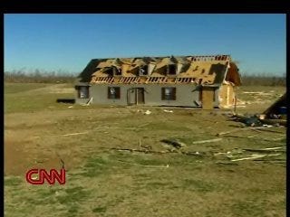 Family safe in shelter as house flew by