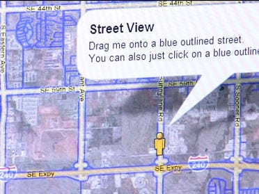 Google offers street view of Oklahoma City