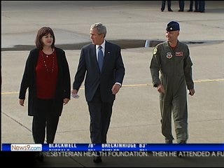 Ike on Bush's mind during state visit