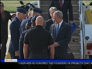 Ike on Bush's mind during state visit