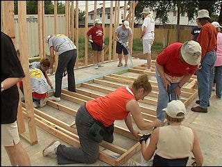 Habitat for Humanity builds woman's home