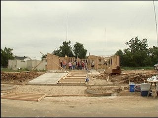 Habitat for Humanity builds woman's home