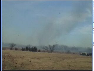 Grass Fire Spreads in Mooreland