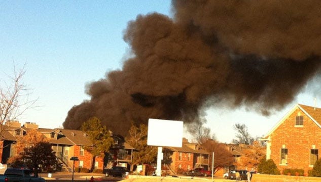 Several Families Displaced After Large Apartment Fire In Northwest OKC