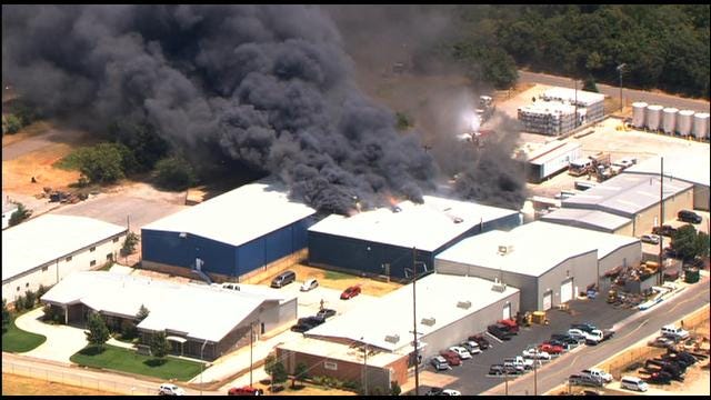 OKC Firefighters Extinguish Five-Alarm Fire At Chemical Plant