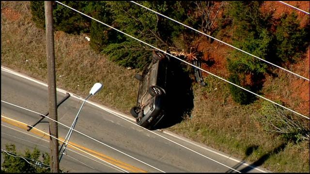 Rollover Accident Injures One In NE OKC