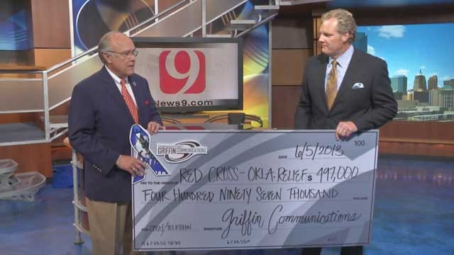Griffin Communications Presents Check To Red Cross For Storm Victims