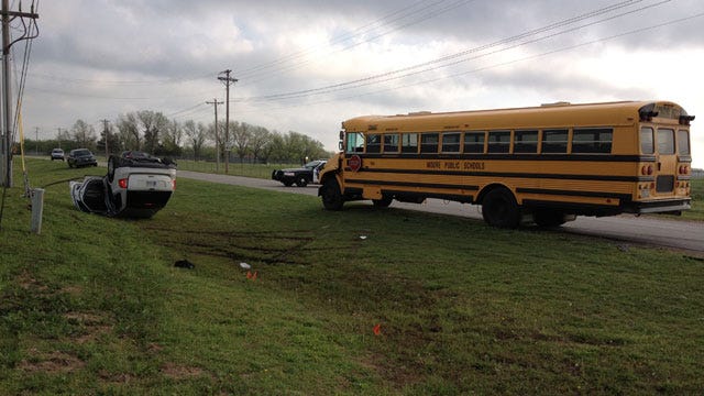 Empty Moore School Bus Collides With SUV