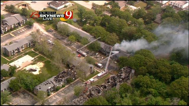 Crews Once Again Battle Fire At Abandoned NW OKC Apartment Complex