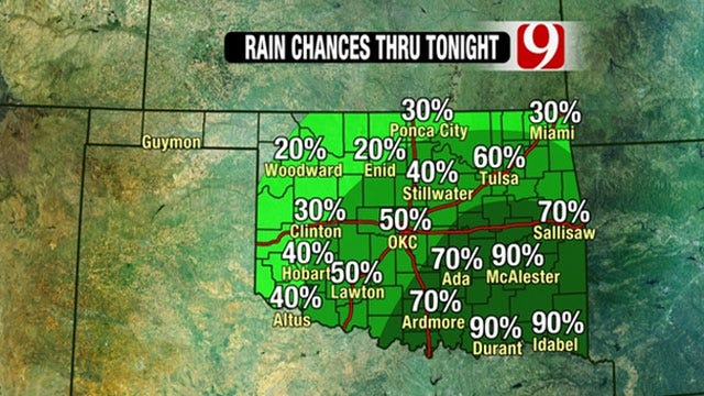 Rain, Thunderstorms Chances Increasing Across Oklahoma